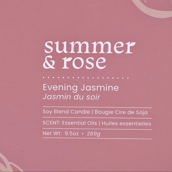 NIB Summer & Rose Evening Jasmine Candle - Picture 6 of 8